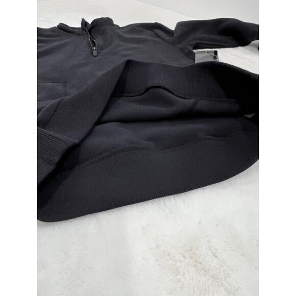 New Z by Zella Kids Size L (10/12) Quarter Zip Fleece Top Black Front Pockets - Picture 5 of 12